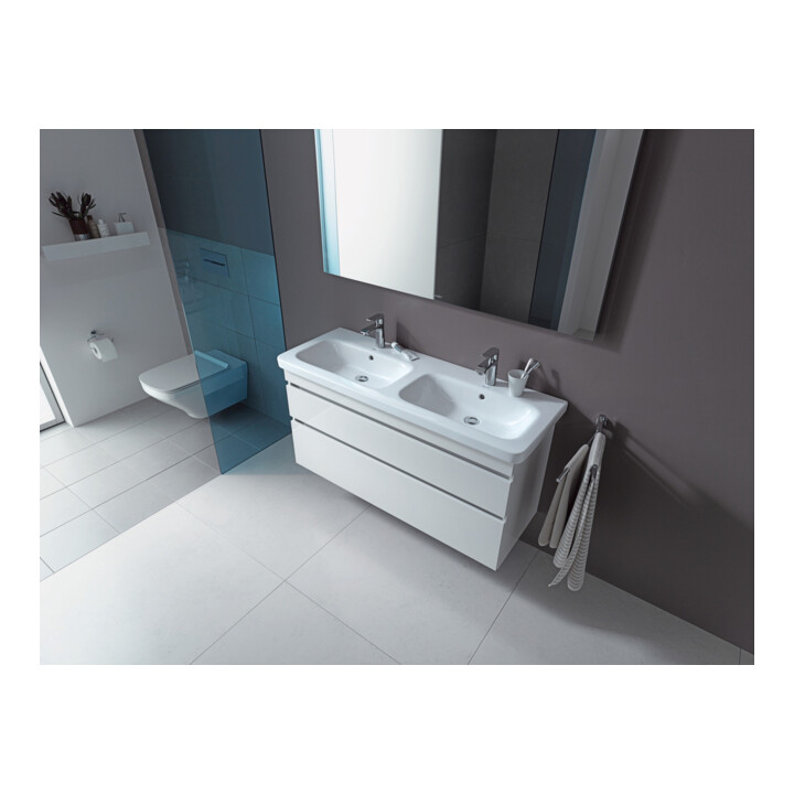 Duravit Meuble sous-lavabo DuraStyle 123x44,8x61 cm, 2 tiroirs, blanc brillant