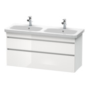 Duravit Meuble sous-lavabo DuraStyle 123x44,8x61 cm, 2 tiroirs, blanc brillant/mat blanc