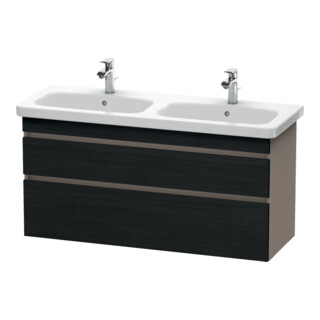 Duravit Meuble sous-lavabo DuraStyle 123x44,8x61 cm, 2 tiroirs, gauche/droite, noir/Bas ma