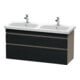 Duravit Meuble sous-lavabo DuraStyle 123x44,8x61 cm, 2 tiroirs, gauche/droite, noir/Bas ma-1