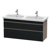 Duravit Meuble sous-lavabo DuraStyle 123x44,8x61 cm, 2 tiroirs, gauche/droite, noir/Bas ma