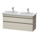 Duravit Meuble sous-lavabo DuraStyle 123x44,8x61 cm, 2 tiroirs, gauche/droite, taupe/bas mat-1