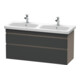 Duravit Meuble sous lavabo DuraStyle 123x44,8x61 cm, 2 tiroirs, gris mat/bas-1