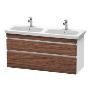 Duravit Meuble sous-lavabo DuraStyle 123x44,8x61 cm, 2 tiroirs, N dk/blanc ma