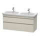 Duravit Meuble sous-lavabo DuraStyle 123x44,8x61cm, 2 tiroirs, évier gauche/droite, taupe-1