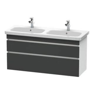 Duravit Meuble sous lavabo DuraStyle 123x44,8x61cm, 2 tiroirs, gris m/we ma