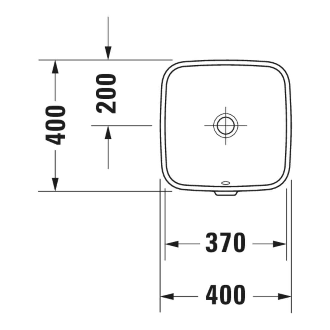 Duravit Meuble sous-lavabo DuraStyle 37x37 cm, EB v bas, sans HL, HLB, avec ÜL, blanc