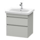 Duravit Meuble sous-lavabo DuraStyle 58x44,8 cm, béton gris, 2 tiroirs, suspendu-1