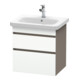 Duravit Meuble sous lavabo DuraStyle 58x44,8 cm, blanc avec meuble bas, 2 tiroirs, suspendu-1