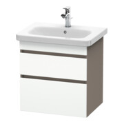 Duravit Meuble sous lavabo DuraStyle 58x44,8 cm, blanc avec meuble bas, 2 tiroirs, suspendu