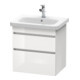 Duravit Meuble sous lavabo DuraStyle 58x44,8 cm, blanc brillant, 2 tiroirs, suspendu-1