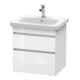 Duravit Meuble sous lavabo DuraStyle 58x44,8 cm, blanc brillant/mat, 2 tiroirs, suspendu-1