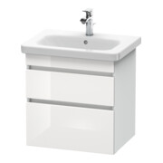 Duravit Meuble sous lavabo DuraStyle 58x44,8 cm, blanc brillant/mat, 2 tiroirs, suspendu