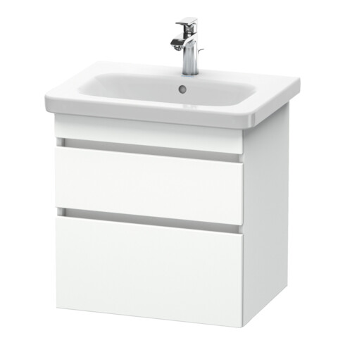 Duravit Meuble sous lavabo DuraStyle 58x44,8 cm, blanc mat, 2 tiroirs, suspendu
