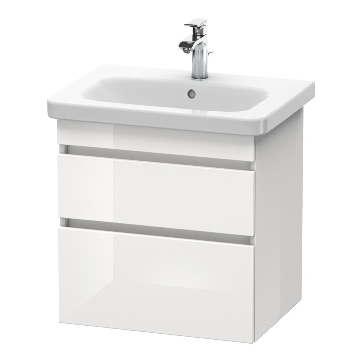 Duravit Meuble sous lavabo DuraStyle 58x44,8 cm, blanc mat, 2 tiroirs, suspendu