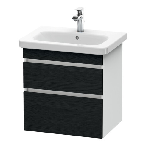 Duravit Meuble sous lavabo DuraStyle 58x44,8 cm, blanc œuf/blanc, 2 tiroirs, suspendu