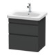 Duravit Meuble sous lavabo DuraStyle 58x44,8 cm, graph ma, 2 tiroirs, suspendu-1