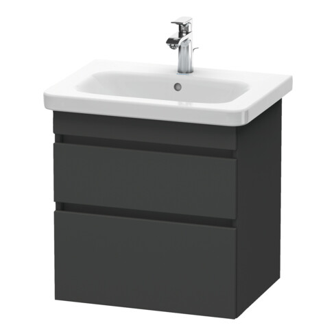 Duravit Meuble sous lavabo DuraStyle 58x44,8 cm, graph ma, 2 tiroirs, suspendu