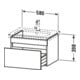 Duravit Meuble sous-lavabo DuraStyle 58x44,8 cm, N dk/bl ma, 1 tiroir, suspendu-5