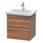 Duravit Meuble sous lavabo DuraStyle 58x44,8 cm, N nat/b ma, 2 tiroirs, suspendu mural