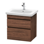 Duravit Meuble sous-lavabo DuraStyle 58x44,8 cm, noyer foncé, 2 tiroirs, suspendu