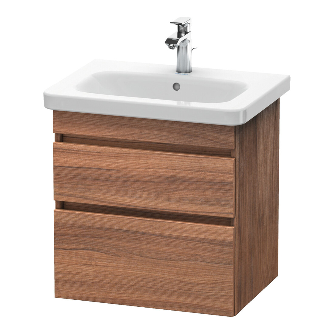 Duravit Meuble sous-lavabo DuraStyle 58x44,8 cm, noyer naturel, 2 tiroirs, suspendu