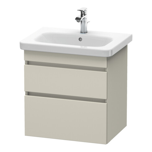 Duravit Meuble sous lavabo DuraStyle 58x44,8 cm, taupe, 2 tiroirs, suspendu