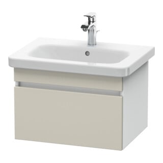 Duravit Meuble sous-lavabo DuraStyle 58x44,8 cm, taupe/blanc, 1 tiroir, suspendu