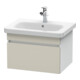 Duravit Meuble sous-lavabo DuraStyle 58x44,8 cm, taupe/blanc, 1 tiroir, suspendu-1