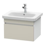 Duravit Meuble sous-lavabo DuraStyle 58x44,8 cm, taupe/blanc, 1 tiroir, suspendu