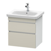 Duravit Meuble sous-lavabo DuraStyle 58x44,8 cm, taupe/blanc mat, 2 tiroirs, suspendu