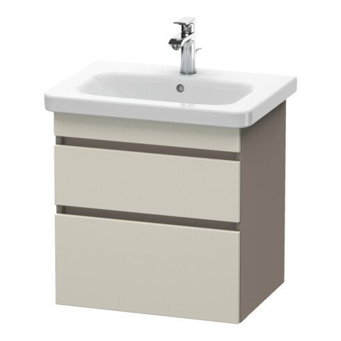 Duravit Meuble sous lavabo DuraStyle 58x44,8 cm, taupe/mat, 2 tiroirs, suspendu