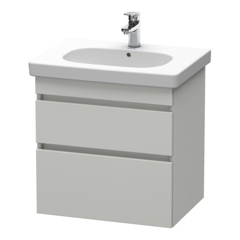 Duravit Meuble sous-lavabo DuraStyle 60x45,3 cm, béton gris, 2 tiroirs, suspendu
