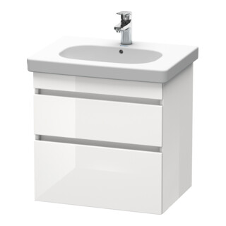 Duravit Meuble sous-lavabo DuraStyle 60x45,3 cm, blanc brillant, 2 tiroirs, suspendu