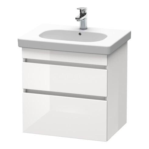 Duravit Meuble sous-lavabo DuraStyle 60x45,3 cm, blanc brillant, 2 tiroirs, suspendu
