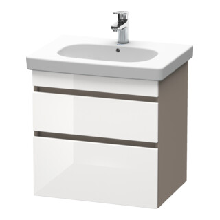 Duravit Meuble sous-lavabo DuraStyle 60x45,3 cm, blanc hg/b ma, 2 tiroirs, suspendu