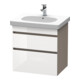 Duravit Meuble sous-lavabo DuraStyle 60x45,3 cm, blanc hg/b ma, 2 tiroirs, suspendu-1