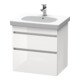 Duravit Meuble sous-lavabo DuraStyle 60x45,3 cm, blanc œuf/blanc, 2 tiroirs, suspendu