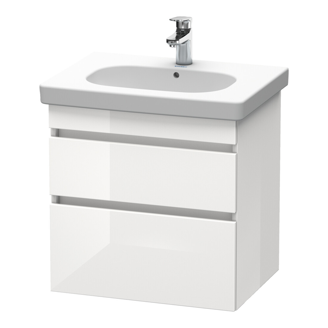 Duravit Meuble sous-lavabo DuraStyle 60x45,3 cm, blanc œuf/blanc, 2 tiroirs, suspendu