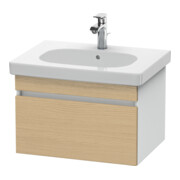 Duravit Meuble sous-lavabo DuraStyle 60x45,3 cm, chêne naturel/blanc, 1 tiroir, suspendu