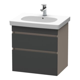 Duravit Meuble sous lavabo DuraStyle 60x45,3 cm, gris, 2 tiroirs, suspendu