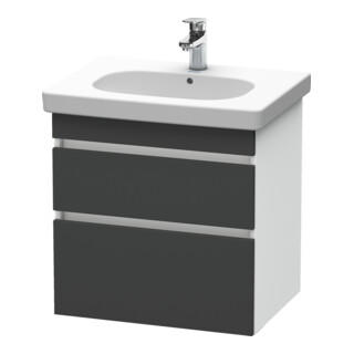 Duravit Meuble sous-lavabo DuraStyle 60x45,3 cm, gris m/bl, 2 tiroirs, suspendu mural