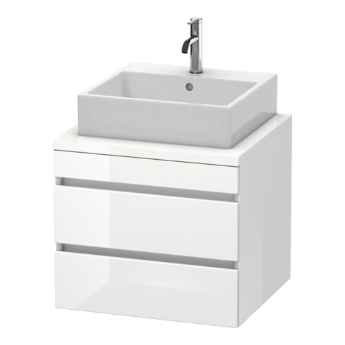 Duravit Meuble sous lavabo DuraStyle 60x54,8 cm, blanc brillant, 2 tiroirs