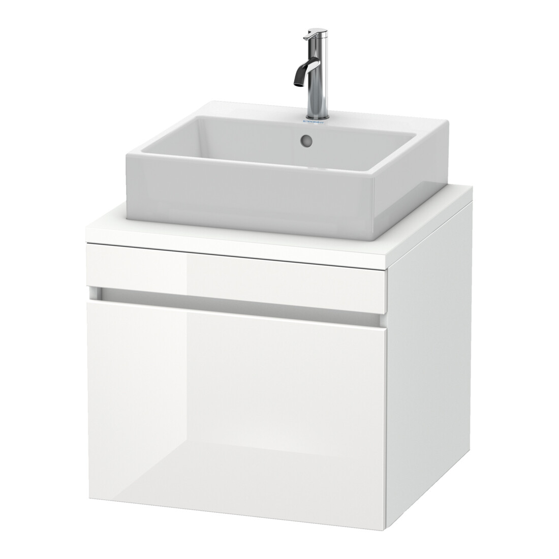 Duravit Meuble sous-lavabo DuraStyle 60x54,8 cm, blanc brillant/blanc mat, 1 tiroir