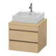 Duravit Meuble sous lavabo DuraStyle 60x54,8 cm, blanc œuf, 2 tiroirs-1