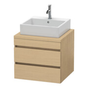 Duravit Meuble sous lavabo DuraStyle 60x54,8 cm, blanc œuf, 2 tiroirs