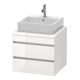 Duravit Meuble sous lavabo DuraStyle 60x54,8 cm, blanc œuf, avec 2 tiroirs