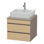 Duravit Meuble sous lavabo DuraStyle 60x54,8 cm, blanc œuf mat, 2 tiroirs-1