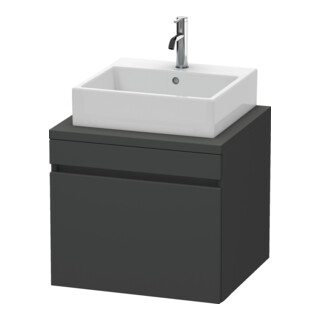Duravit Meuble sous-lavabo DuraStyle 60x54,8 cm, graphite mat, avec console, 1 tiroir