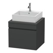 Duravit Meuble sous-lavabo DuraStyle 60x54,8 cm, graphite mat, avec console, 1 tiroir